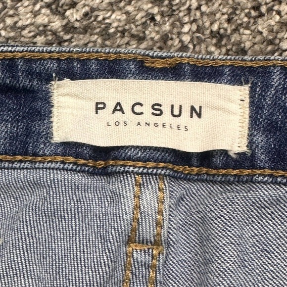 Pacsun Mom Jeans Size 30 Medium Wash High Rise Stretch Zip Fly Cotton Blue Women - Picture 8 of 10